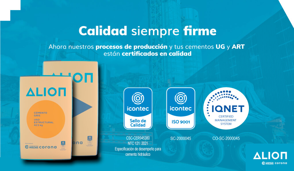 Lee más sobre el artículo Empresa Colombiana de Cementos y su marca ALIÓN recibe certificación que avala la calidad de sus productos